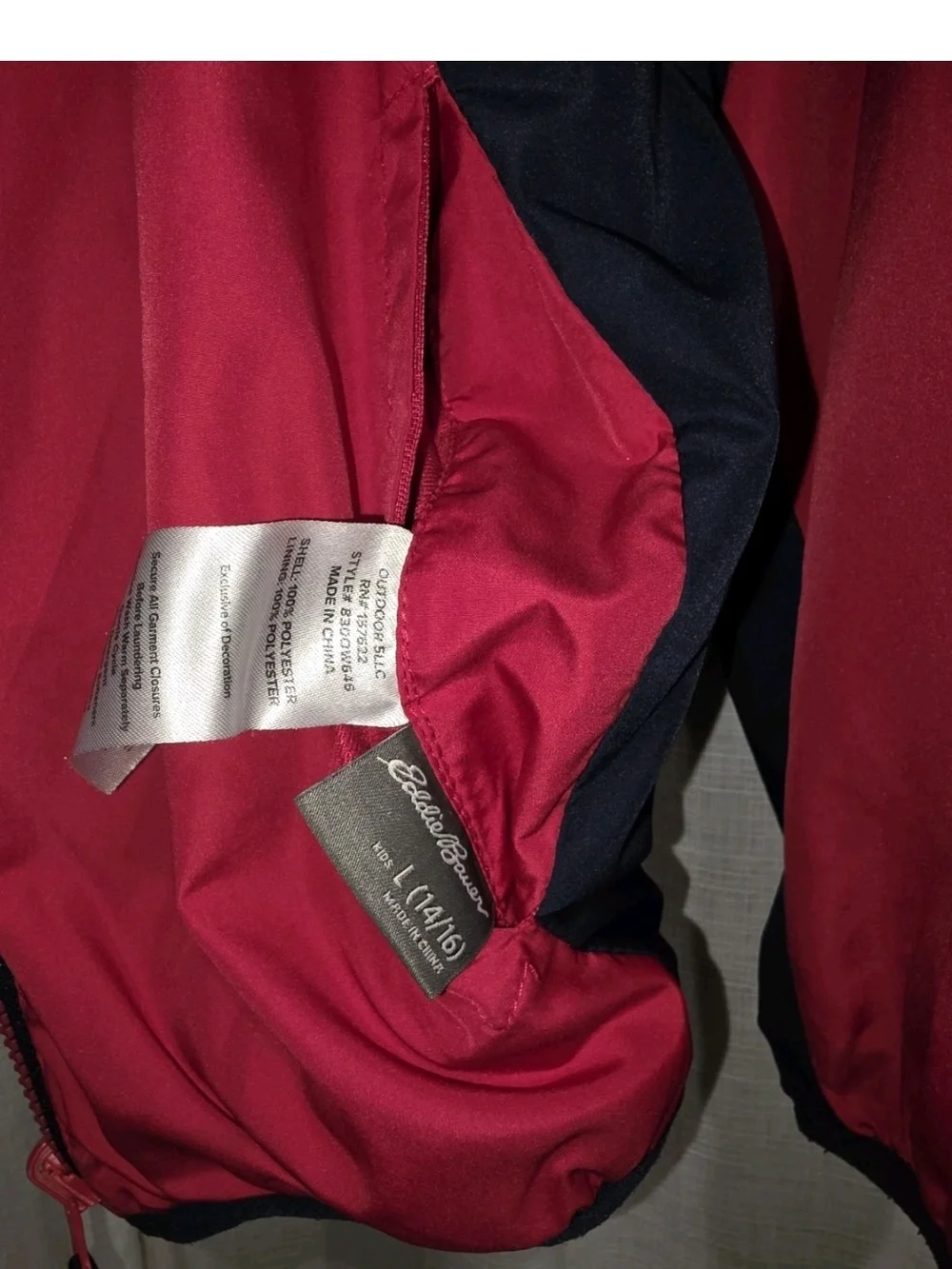 Eddie Bauer Pink and Navy Reversible Ski Jacket